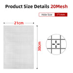 AggFencer 4 Pcs 20 Mesh 304 Stainless Steel Mesh, 12 x 8 Inch Steel Wire Mesh Screen, 52% Open Area Multipurpose Metal Screen(30cm x 21cm)